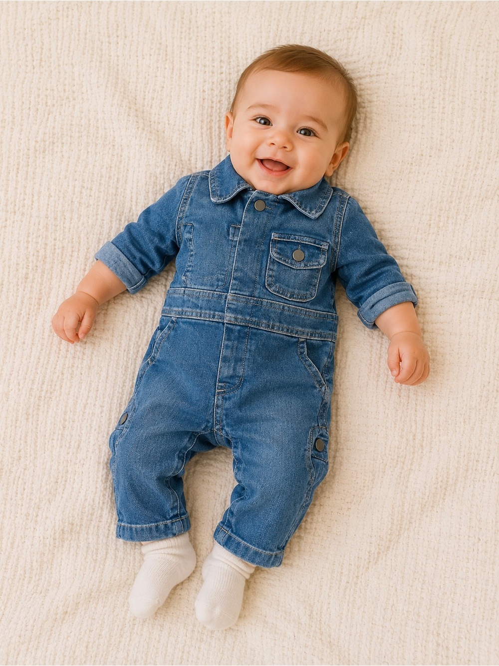 3/$25 Gap Denim Utility Coverall Carpenter Romper 0-3 Months